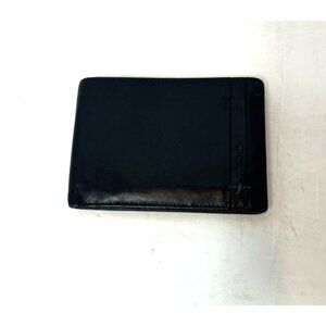 RV Roncato Black Leather Wallet 8 Card Slots Mens Slim Design